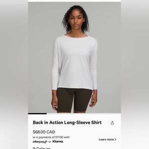 TWO Lululemon Back in Action Longsleeves!